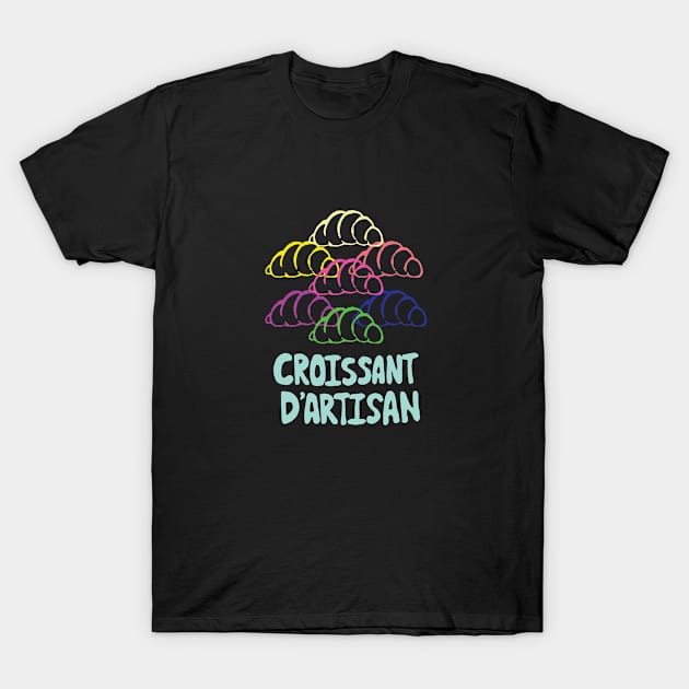 Croissant lovers t shirt T-Shirt by DoodeeVideo